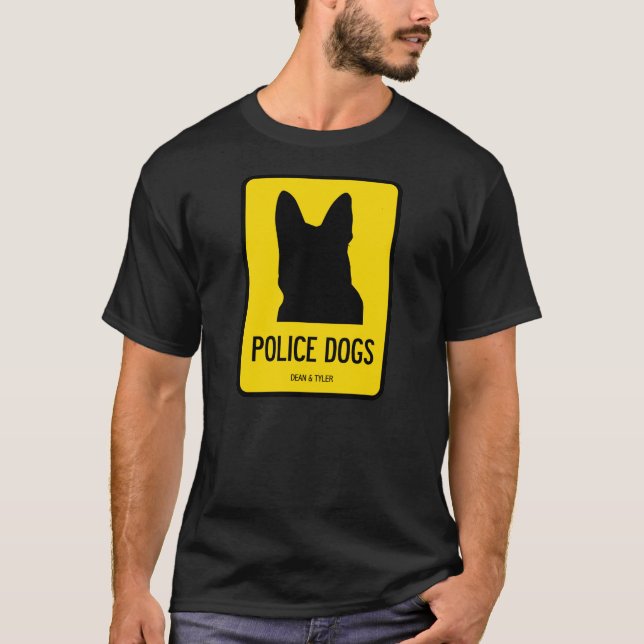 T-shirt "chiens policiers" 2-Sided (Devant)