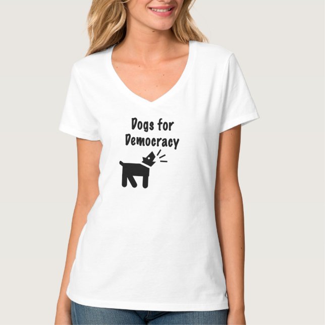 T-shirt Chiens pour la démocratie (Devant)