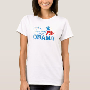 T-shirt Chiens pour Obama - Vintage.png