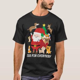 T-shirt Chiens Pour Tout Le Monde Drôle Mignon Hiver Noël