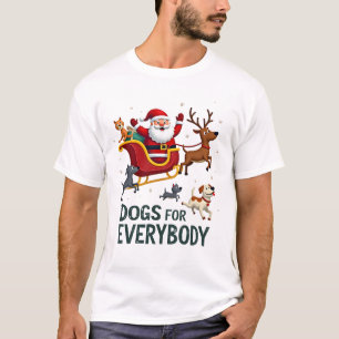 T-shirt Chiens pour tout le monde Santa Noël drôle de Noël