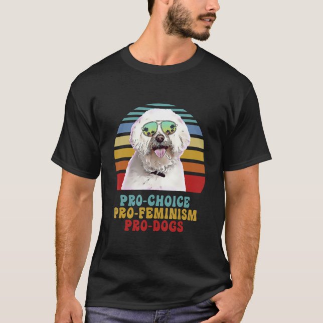 T-shirt Chiens Pro Choice Pro Feminism Pro Maltais (Devant)