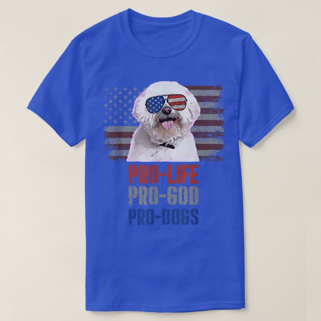 T-shirt Chiens Pro God Pro Anti-avortement maltais (Design devant)