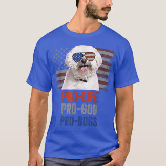 T-shirt Chiens Pro God Pro Anti-avortement maltais