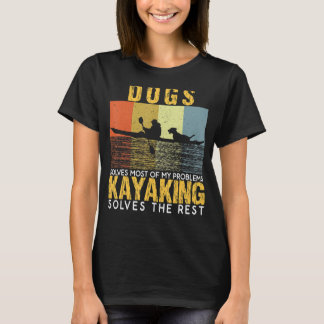 T-shirt Chiens résoudre la plupart de mes problèmes Kayaki