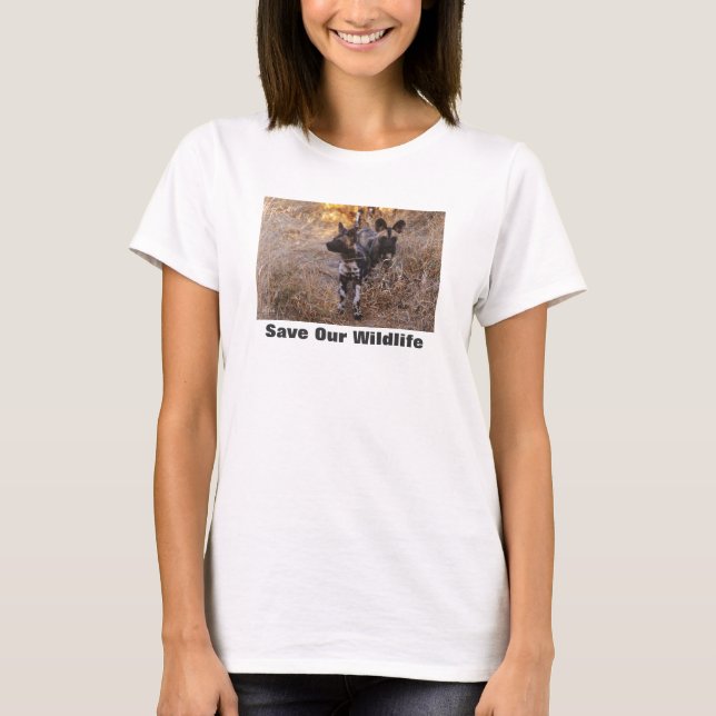 T-shirt Chiens sauvages sauvent notre faune (Devant)