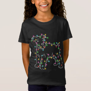 T-Shirt Chiens Schnauzer Arbre Chandail de Noël Xmas Pet A