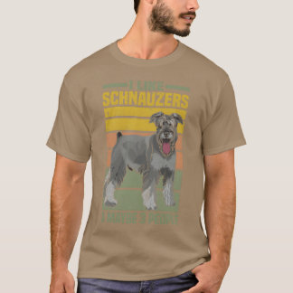 T-shirt Chiens Schnauzer famille rétro