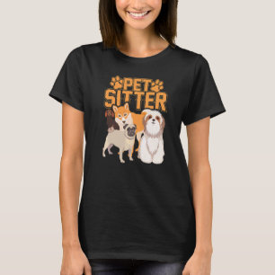T-shirt Chiens Sitter Pour Animaux De Compagnie Sitter Et