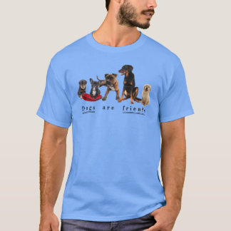 T-shirt Chiens sont amis rétro