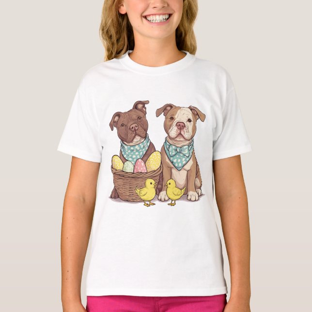 T-shirt Chiens taureaux de Pâques (Devant)