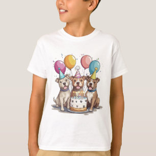 T-shirt Chiens taureaux de Pit d'anniversaire