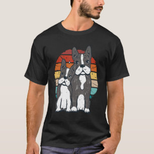 T-shirt Chiens vintages Chiens de taureaux Animaux Couple