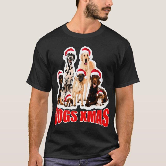 T-shirt Chiens X Chiens de Noël Chiens de Noël Chiens de N (Devant)