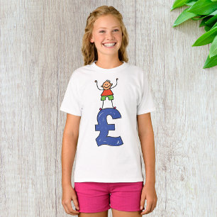 T-shirt Chiffre Bâton Amusant Debout sur Livre