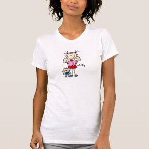 T-shirt Chiffre chemise de bâton de bonne d'enfants