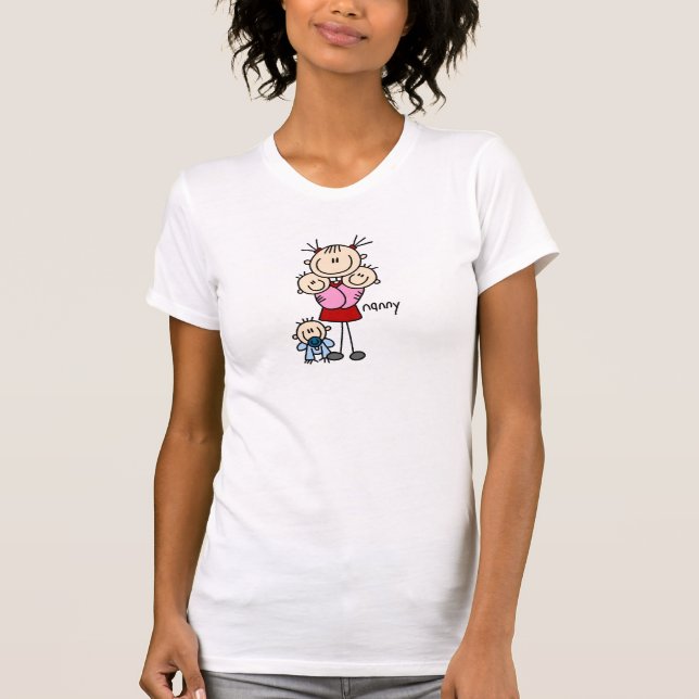 T-shirt Chiffre chemise de bâton de bonne d'enfants (Devant)