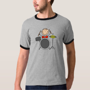 T-shirt Chiffre chemise de bâton de joueur de tambour