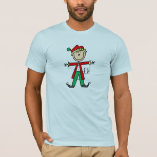 T-shirt Chiffre chemise de bâton d'Elf de Noël