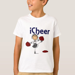 T-shirt Chiffre de bâton d'acclamation du pom-pom girl I