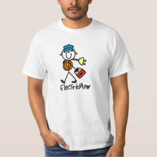 T-shirt Chiffre de bâton d'électricien