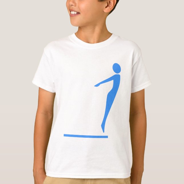 T-shirt Chiffre de plongée - bleu layette (Devant)