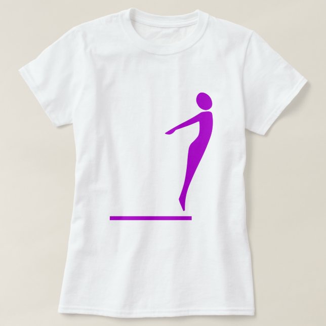 T-shirt Chiffre de plongée - pourpre (Design devant)