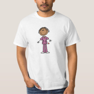 T-shirt Chiffre femelle infirmière de bâton