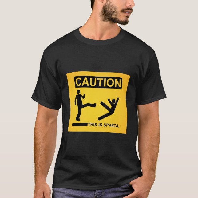 T-shirt Chiffre parodie de bâton de précaution (Devant)