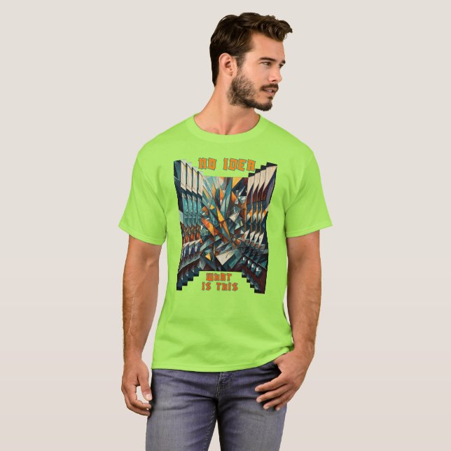 T-shirt Chiffres Abstraits avec effet papillon (Devant entier)