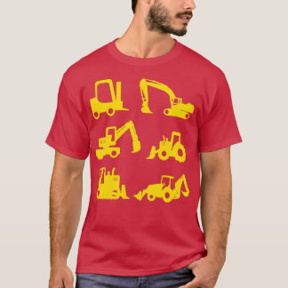 T-shirt Chiffres de construction Camions Joueurs garçons H