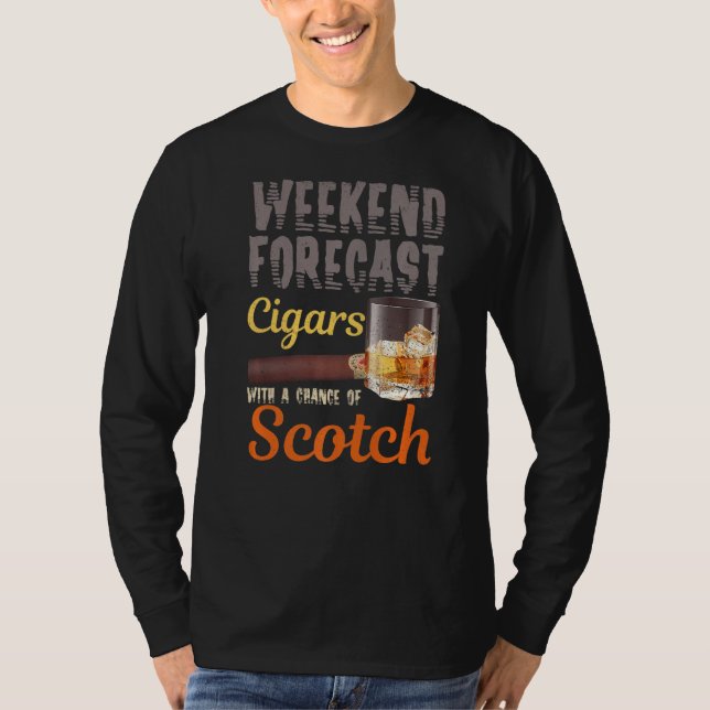 T-shirt Chiffres De Prévision De Fin De Semaine Et Whiskey (Devant)