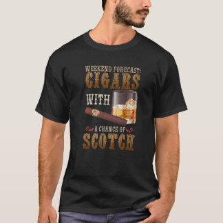 T-shirt Chiffres De Prévision De Fin De Semaine Et Whiskey