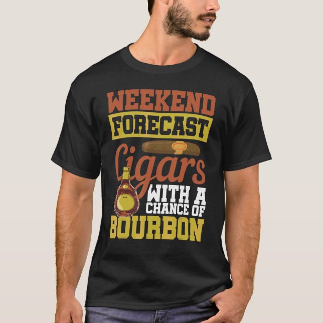 T-shirt Chiffres De Prévision Du Week-End Avec Une Chance  (Devant)