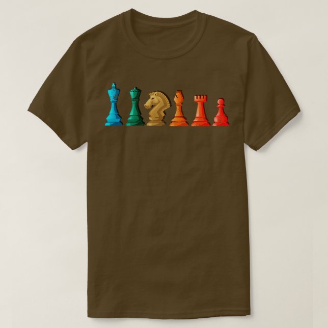 T-shirt Chiffres d'échecs rétro Jeu de plateau (Design devant)