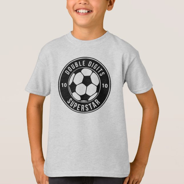 T-shirt CHIFFRES Soccer Double Superstar 10e ANNIVERSAIRE (Devant)