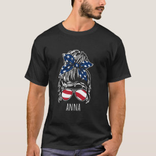 T-shirt Chignon Cheveux Décoiffés Anna avec Lunettes de So