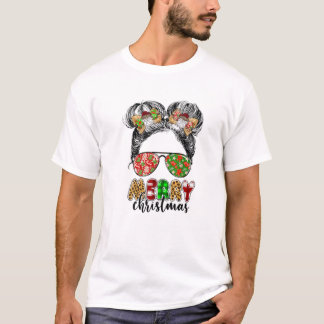 T-shirt Chignon Décoiffé de Noël