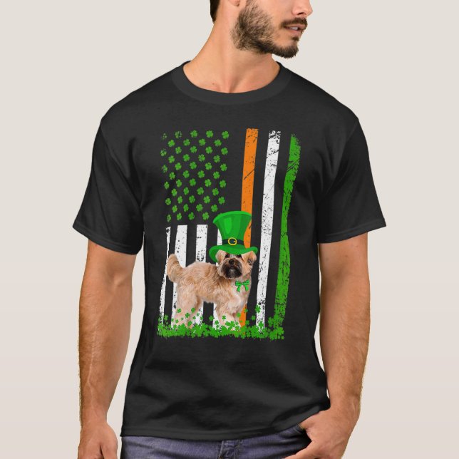 T-shirt Chih Tzu Chiens de la Saint Patrick Chiens de la F (Devant)