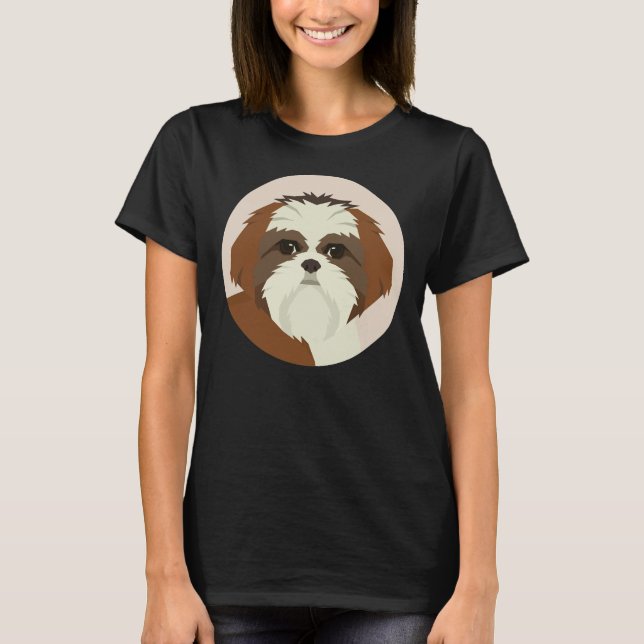 T-shirt Chih Tzu Dog Face (Devant)
