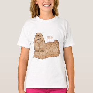 T-shirt Chih tzu long cheveux dessin de chien