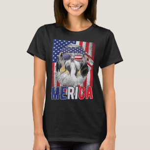 T-shirt Chih Tzu Merica Drapeau américain Patriotic Boys 4