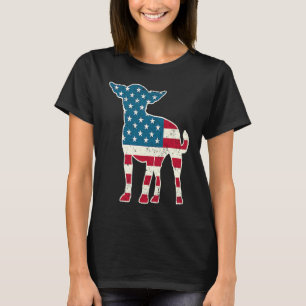 T-shirt Chihuahua 4 juillet Chien Hommes Femmes USA Americ