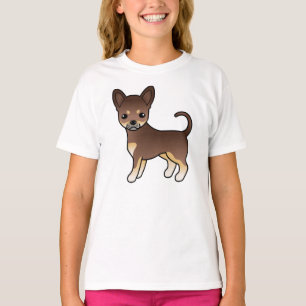 T-shirt Chihuahua à poil lisse chocolat et fauve Chien mig