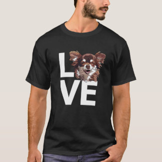 T-shirt Chihuahua Aimer longs cheveux Chiwawa Long Haired