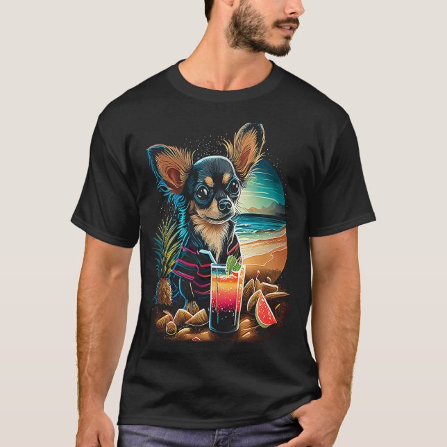 T-shirt Chihuahua at the beach Summer Vacation (Devant)
