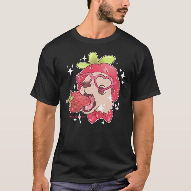 T-shirt Chihuahua aux fraises (Devant)