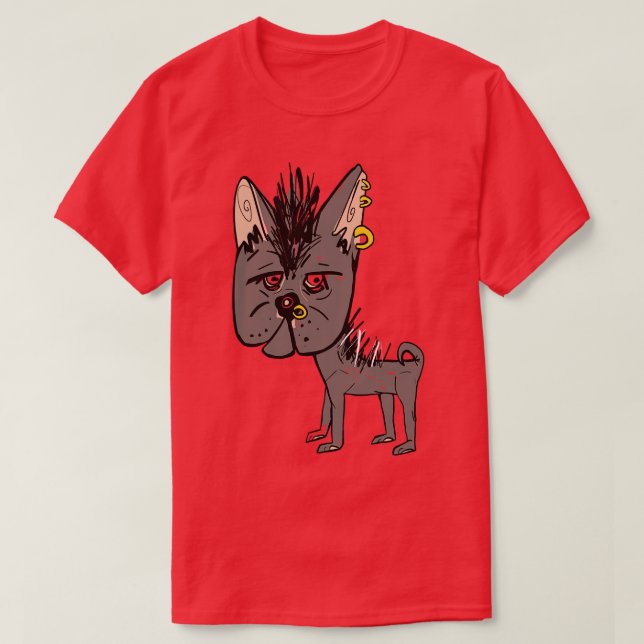 T-shirt Chihuahua avec perçage (Design devant)