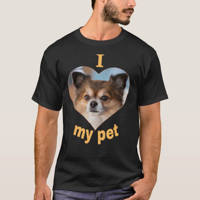T-shirt Chihuahua Belle impression Chien J'aime Chiens (Devant)