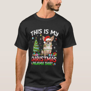 T-shirt Chihuahua Chien chéri Père Noël Lumières de Noël C